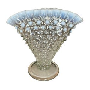 Vintage Hobnail Opalescent 6” Fan Vase